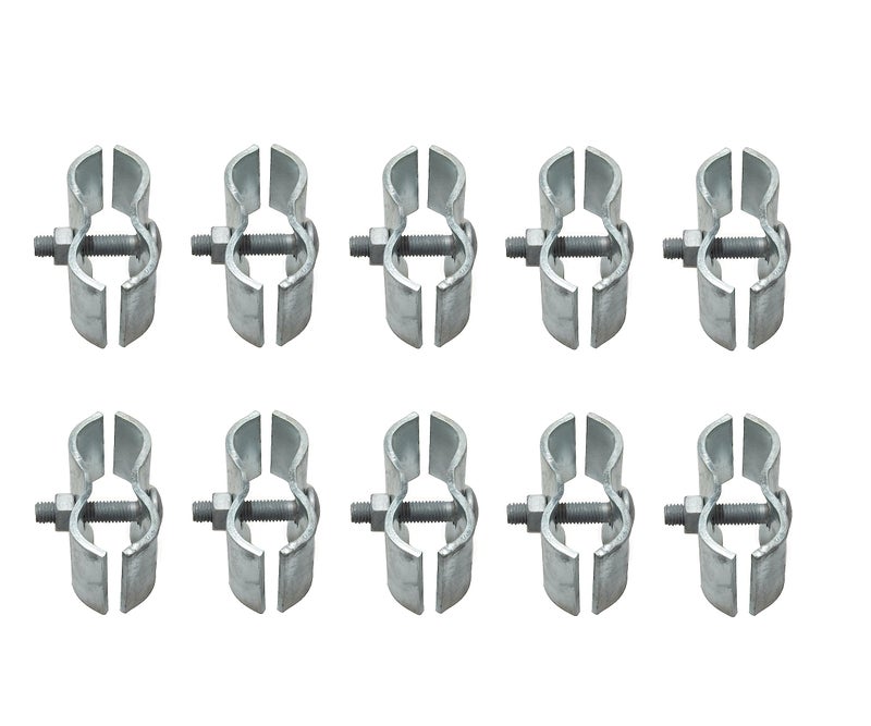 Dailydanny 10 Set Chain Link Fence Panel Clamps 1-3/8"" Dog Kennel Panel Clamp for Round Pipe Panel Frame - Image 1